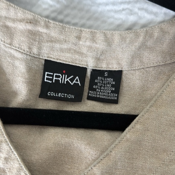 Vintage Erika Collection button down top 50%linen 45%cotton - Picture 4 of 4